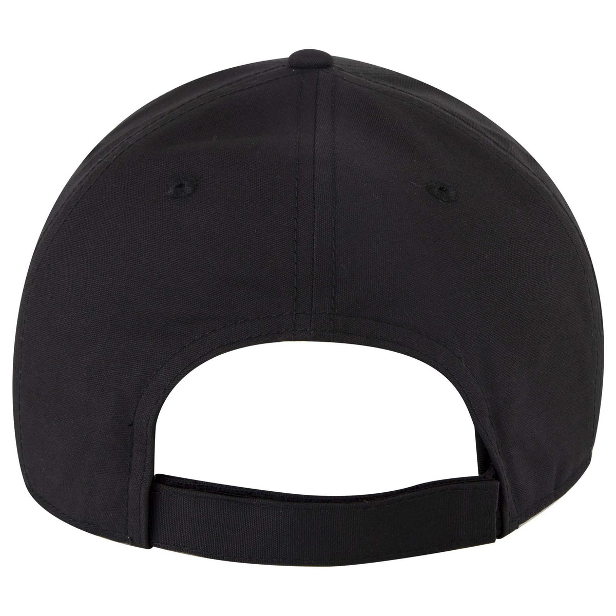 Rear View of 003B - Black OTTO CAP 6 Panel Low Profile Baseball Cap