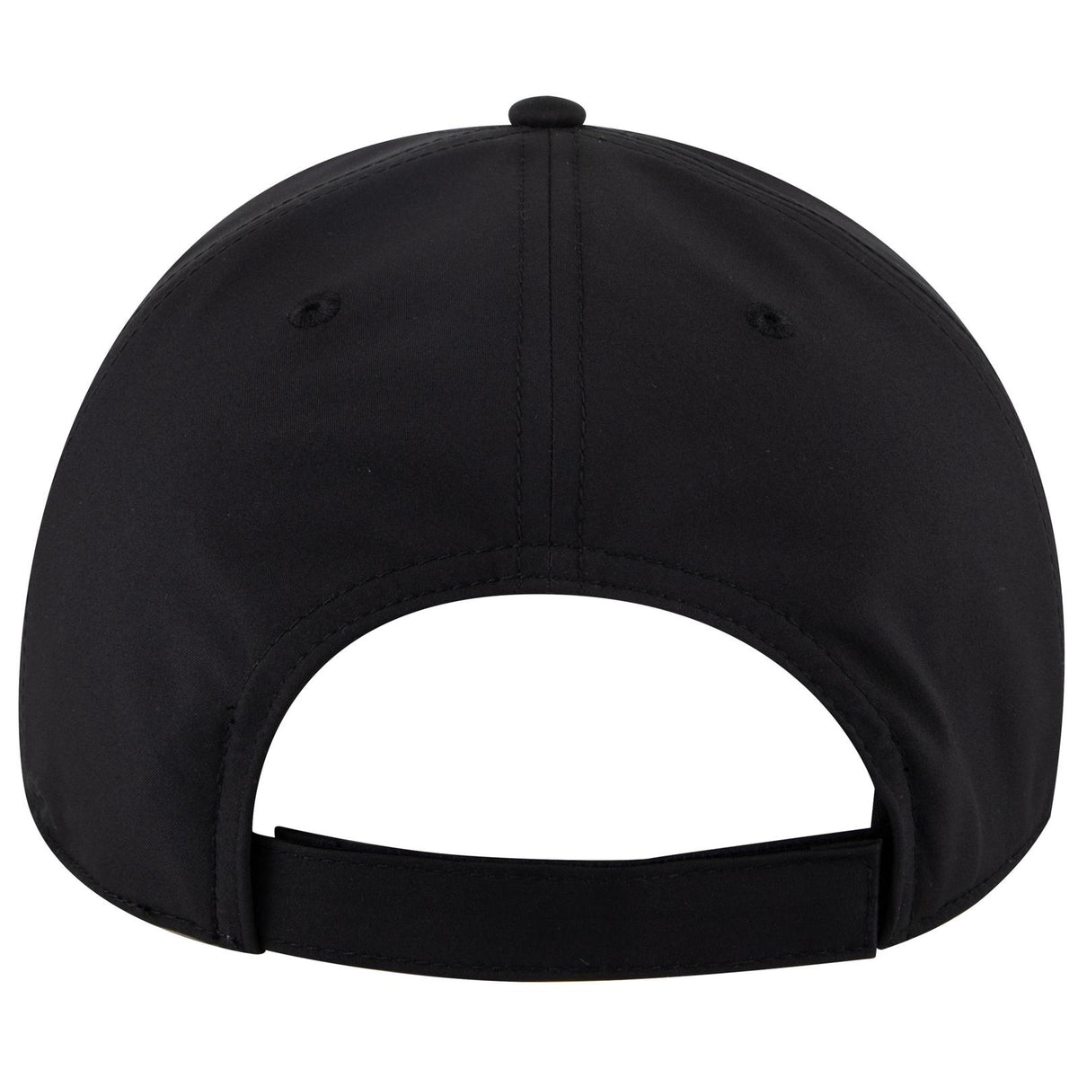 Rear View of 003B - Black OTTO CAP 6 Panel Low Profile Baseball Cap