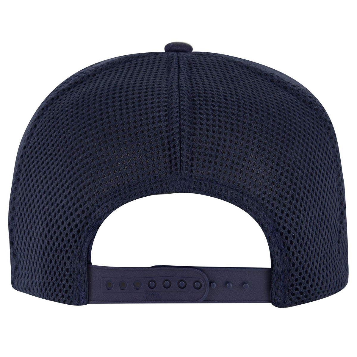 Rear View of 004 - Navy OTTO CAP 5 Panel High Crown Air Mesh Back Trucker Hat