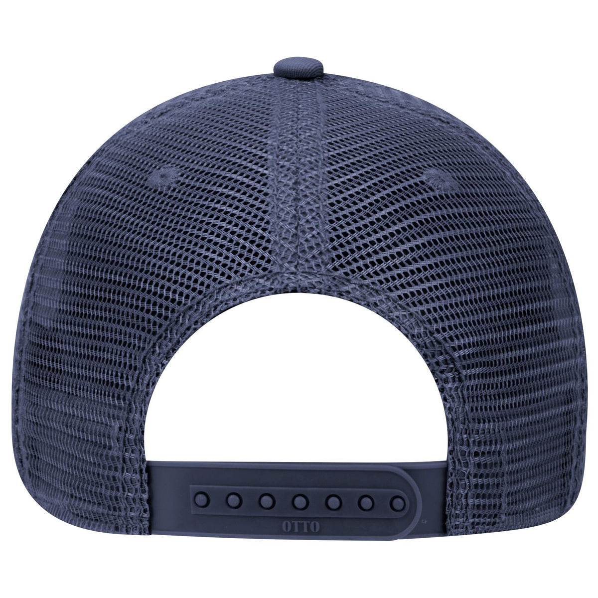 Rear View of 004 - Navy OTTO CAP 6 Panel Low Profile Mesh Back Trucker Dad Hat