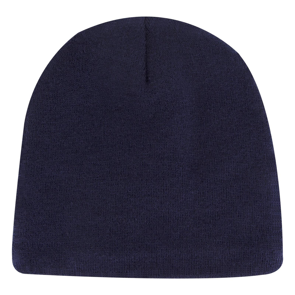 Rear View of 004 - Navy OTTO CAP 9" Classic Knit Beanie w/ Inside Fleece Lining