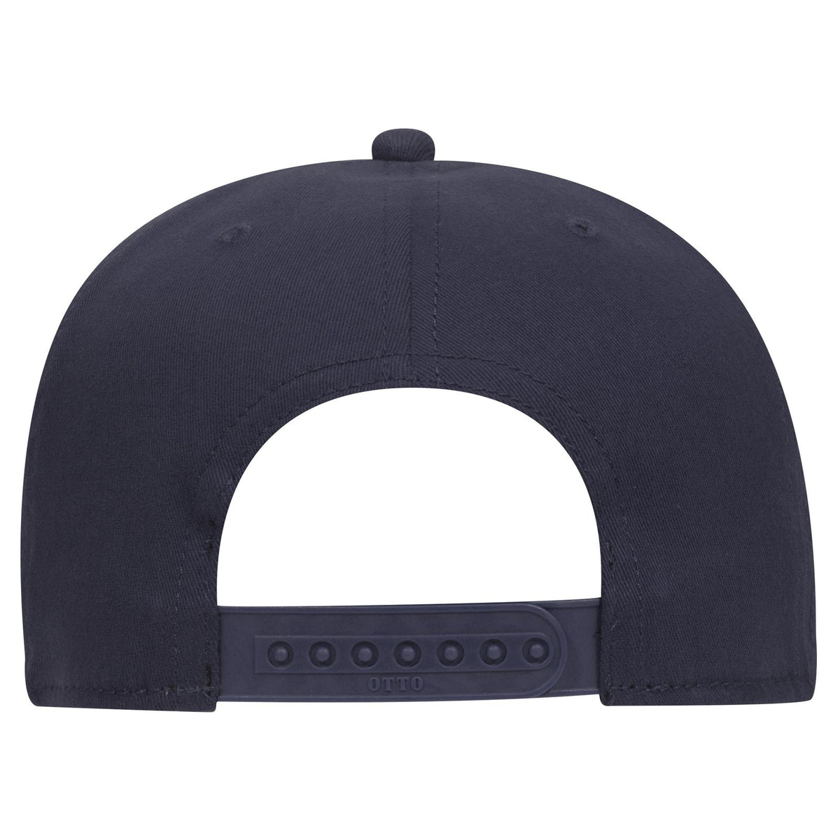 Rear View of 004 - Navy OTTO CAP "OTTO COMFY FIT" 6 Panel Pro Style Snapback Hat