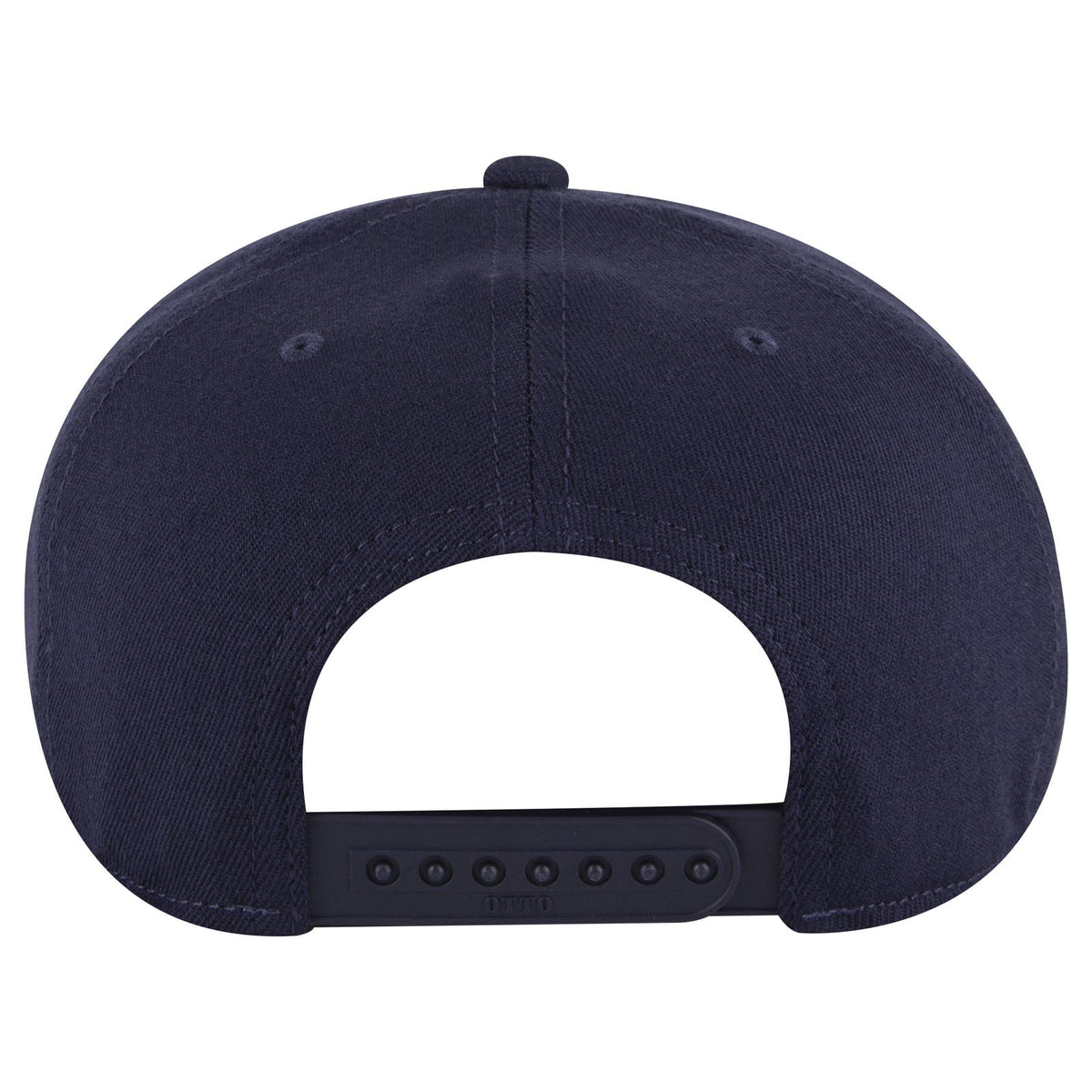 Rear View of 004 - Navy OTTO CAP "OTTO COMFY FIT" 6 Panel Pro Style Snapback Hat