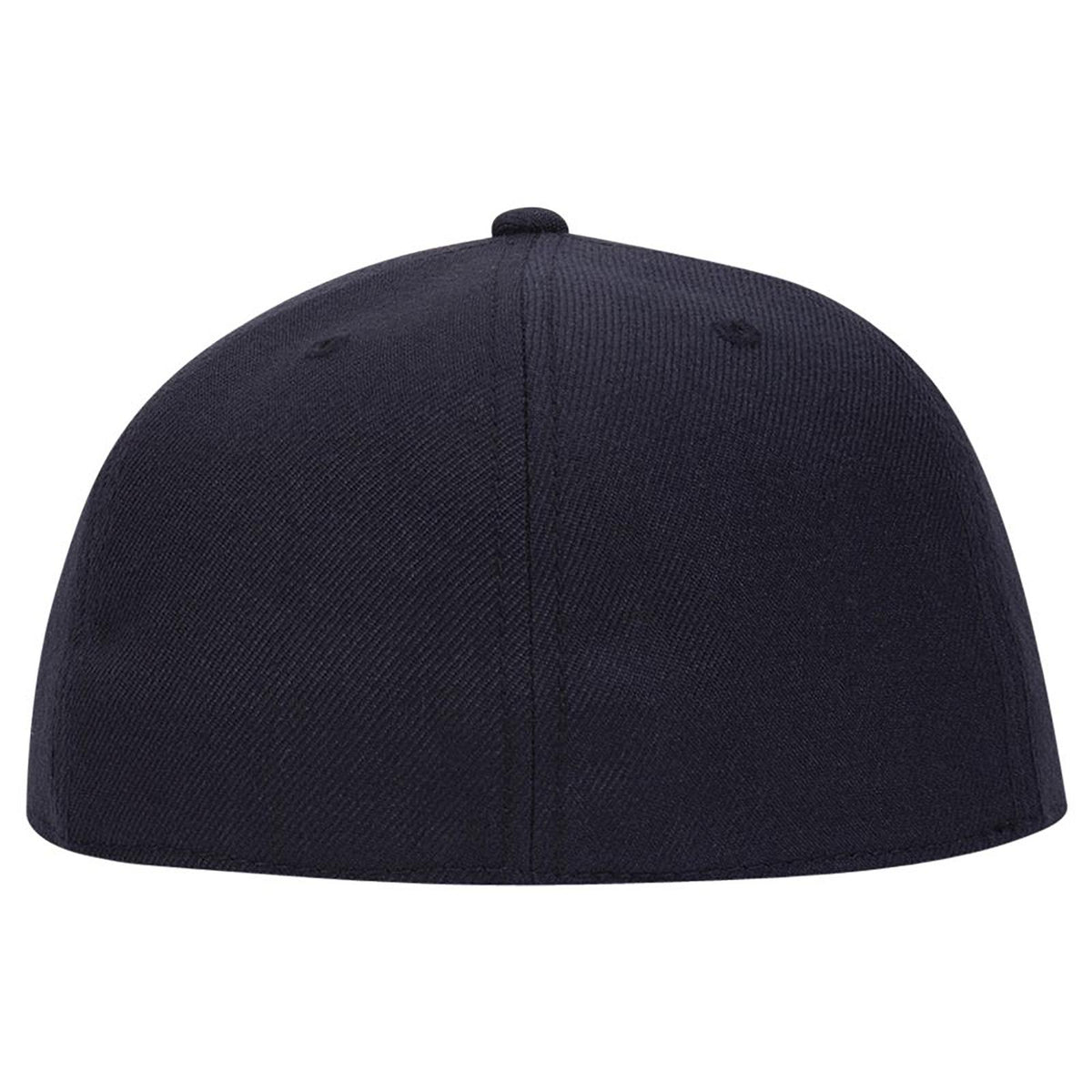 Rear View of 004 - Navy OTTO CAP "OTTO FIT" 6 Panel Mid Profile Flat Visor Baseball Cap