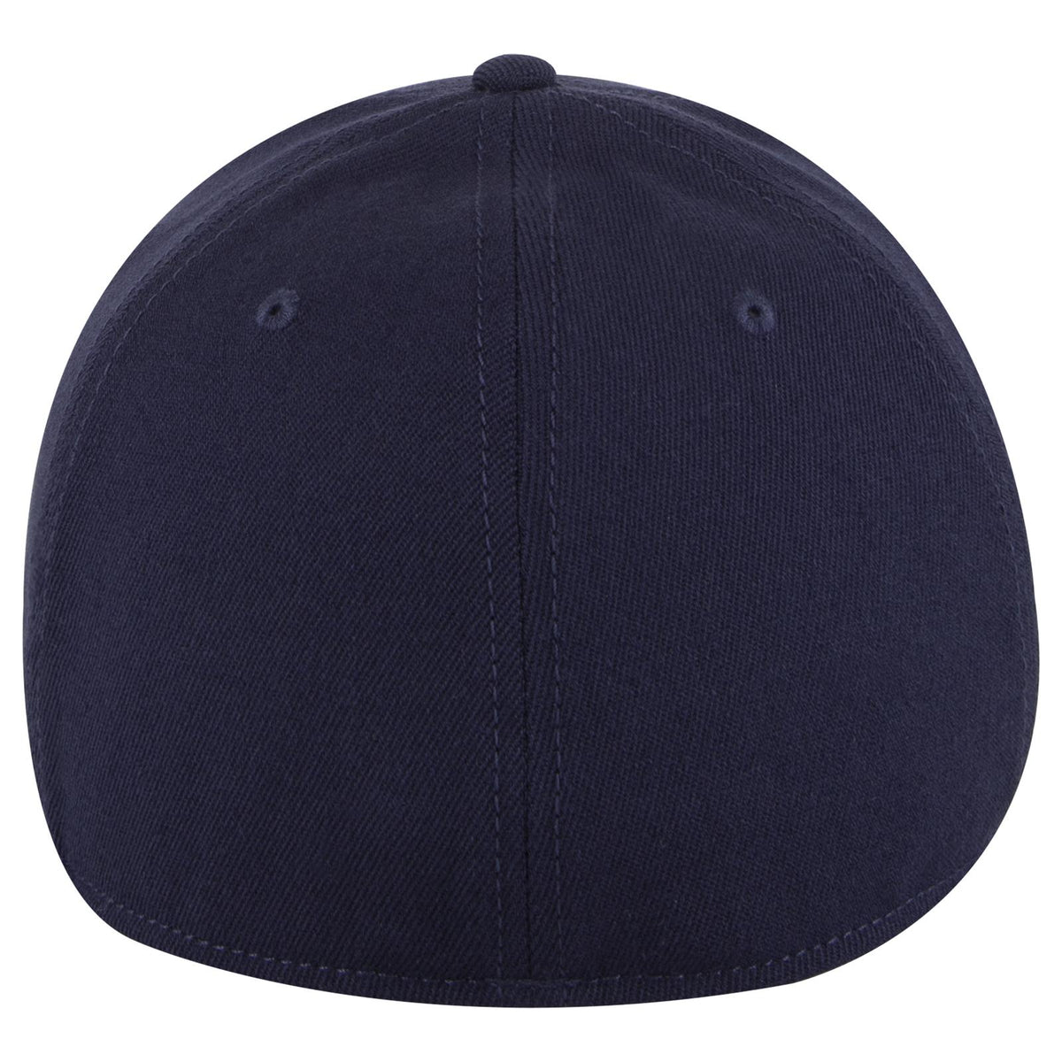 Rear View of 004 - Navy OTTO CAP "OTTO FLEX" Fitted 6 Panel Low Profile Baseball Cap