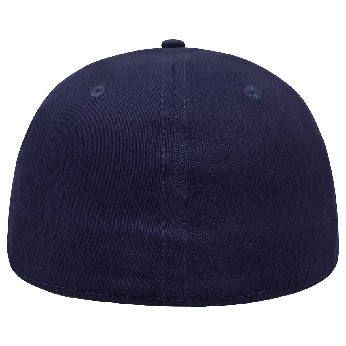 Rear View of 004 - Navy OTTO CAP "OTTO FLEX" Fitted 6 Panel Low Profile Baseball Cap