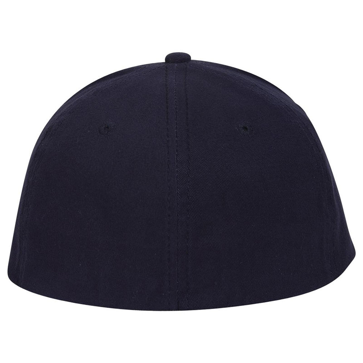 Rear View of 004 - Navy OTTO CAP "OTTO FLEX" Fitted 6 Panel Low Profile Baseball Cap
