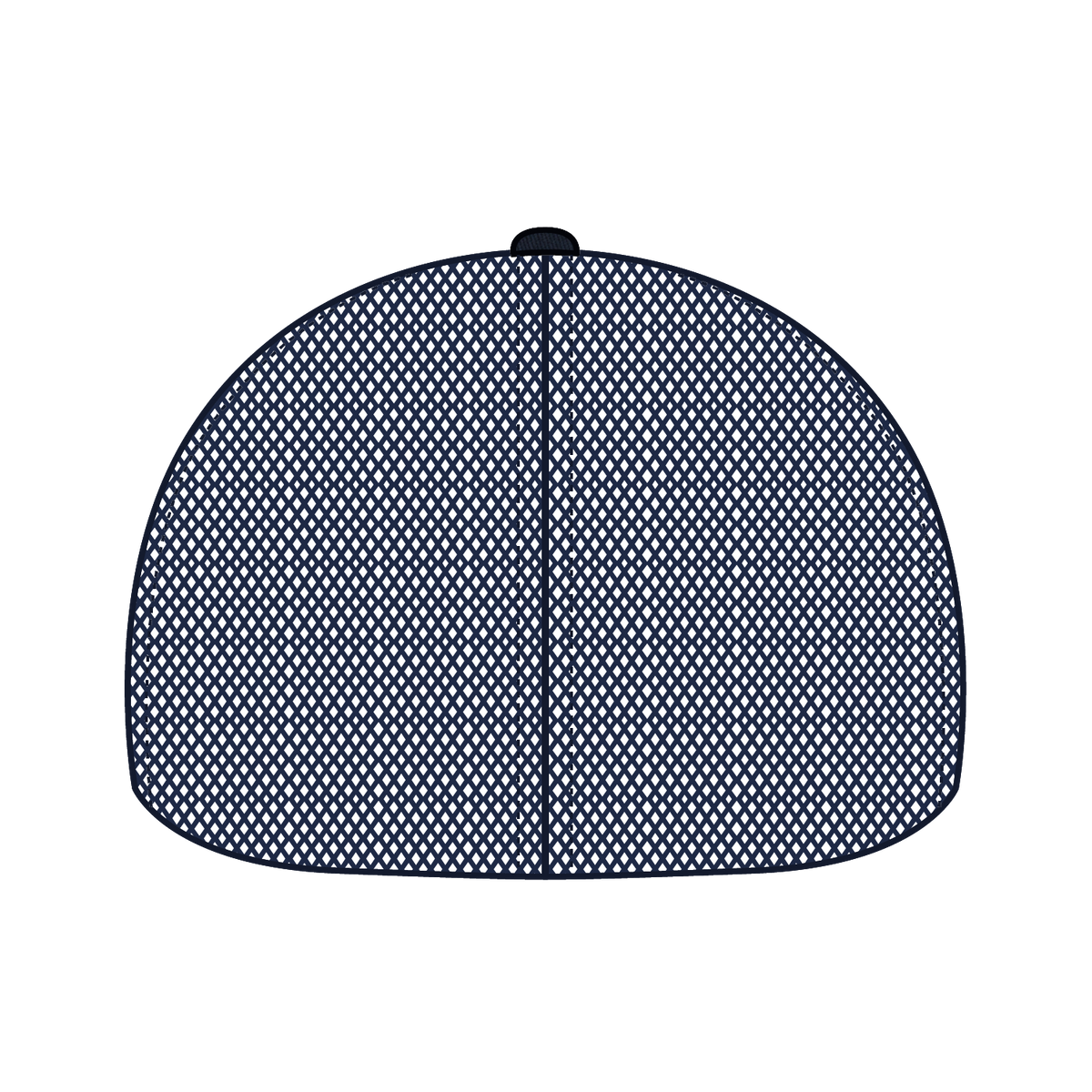 Rear View of 004 - Navy OTTO CAP "OTTO FLEX" Fitted 6 Panel Low Profile Baseball Cap