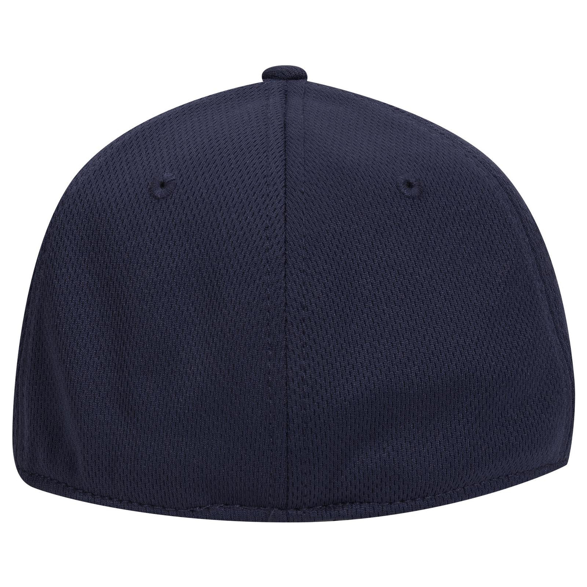 Rear View of 004 - Navy OTTO CAP "OTTO FLEX" Fitted 6 Panel Low Profile Baseball Cap