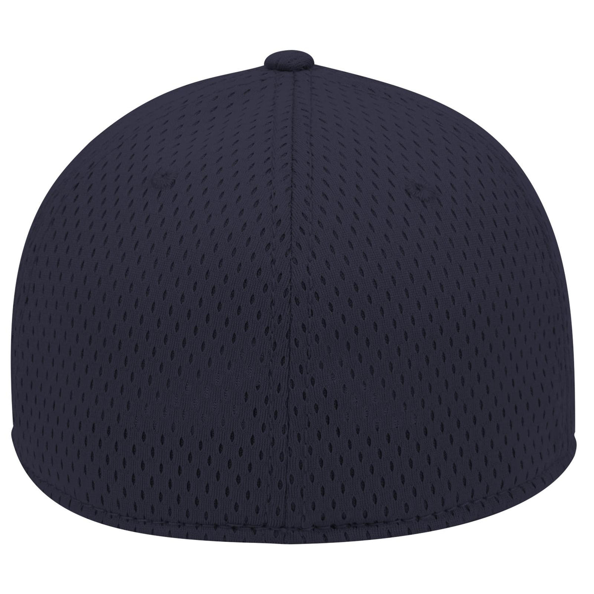 Rear View of 004 - Navy OTTO CAP "OTTO FLEX" Fitted 6 Panel Low Profile Baseball Cap