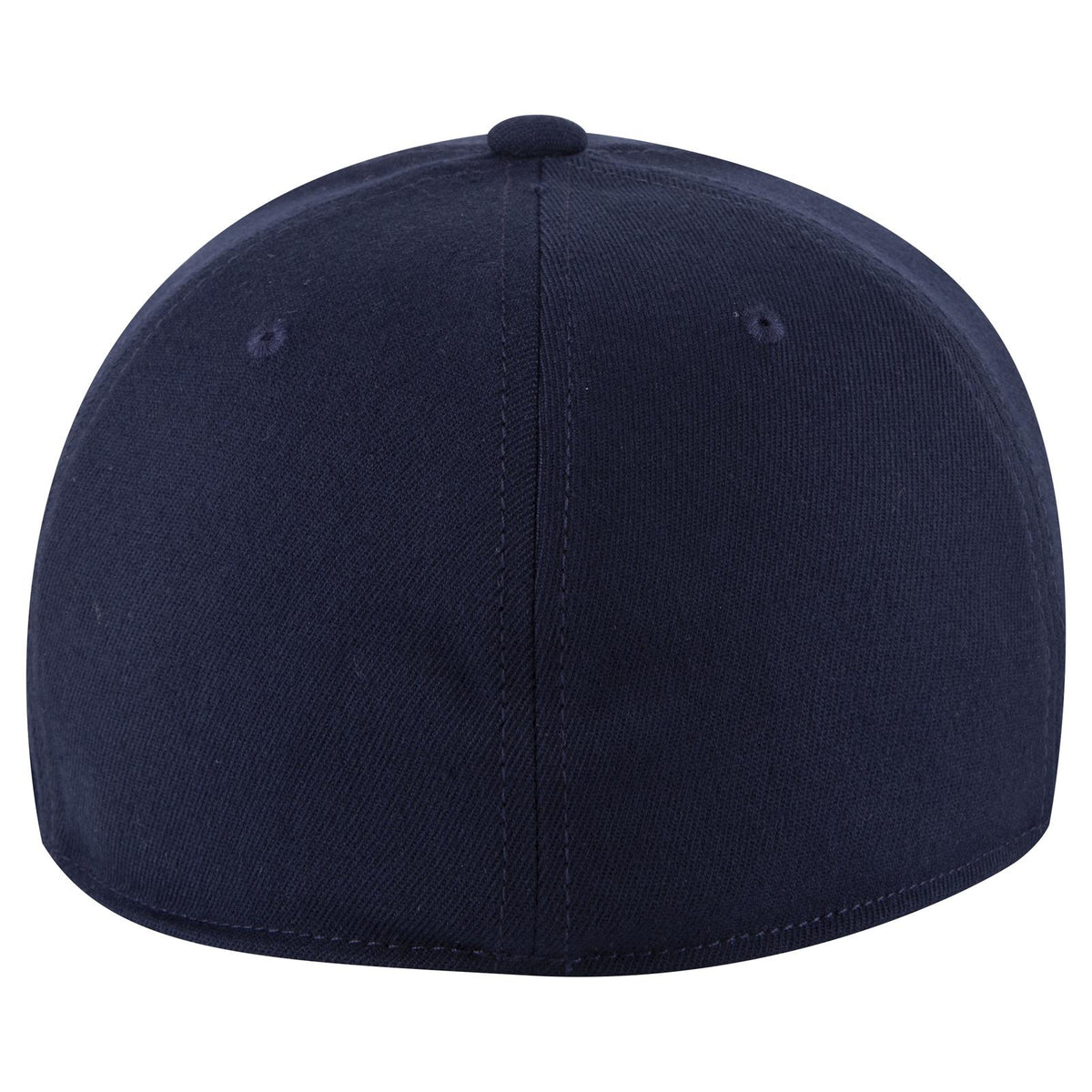 Rear View of 004 - Navy OTTO CAP "OTTO FLEX" Fitted 6 Panel Low Profile Baseball Cap