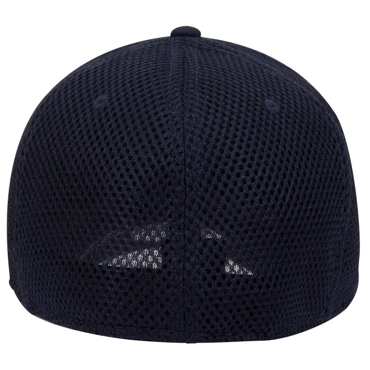 Rear View of 004 - Navy OTTO CAP "OTTO FLEX" Fitted 6 Panel Low Profile Baseball Cap