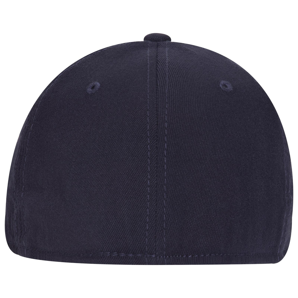 Rear View of 004 - Navy OTTO CAP "OTTO FLEX" Fitted 6 Panel Low Profile Baseball Cap