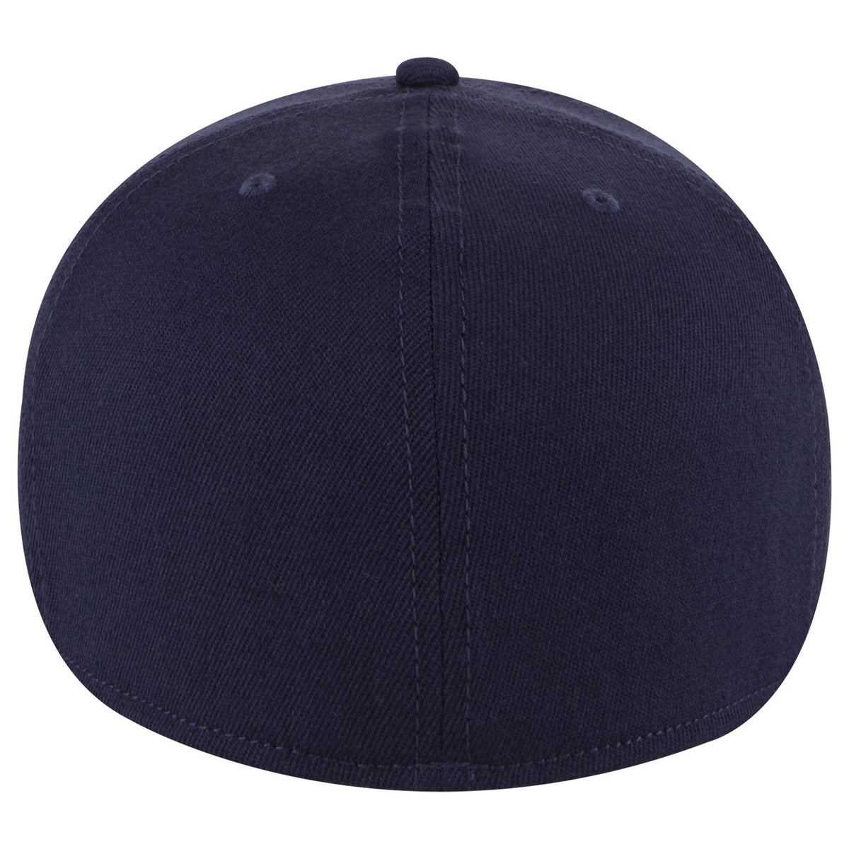 Rear View of 004 - Navy OTTO CAP "OTTO FLEX" Fitted 6 Panel Pro Style Baseball Cap