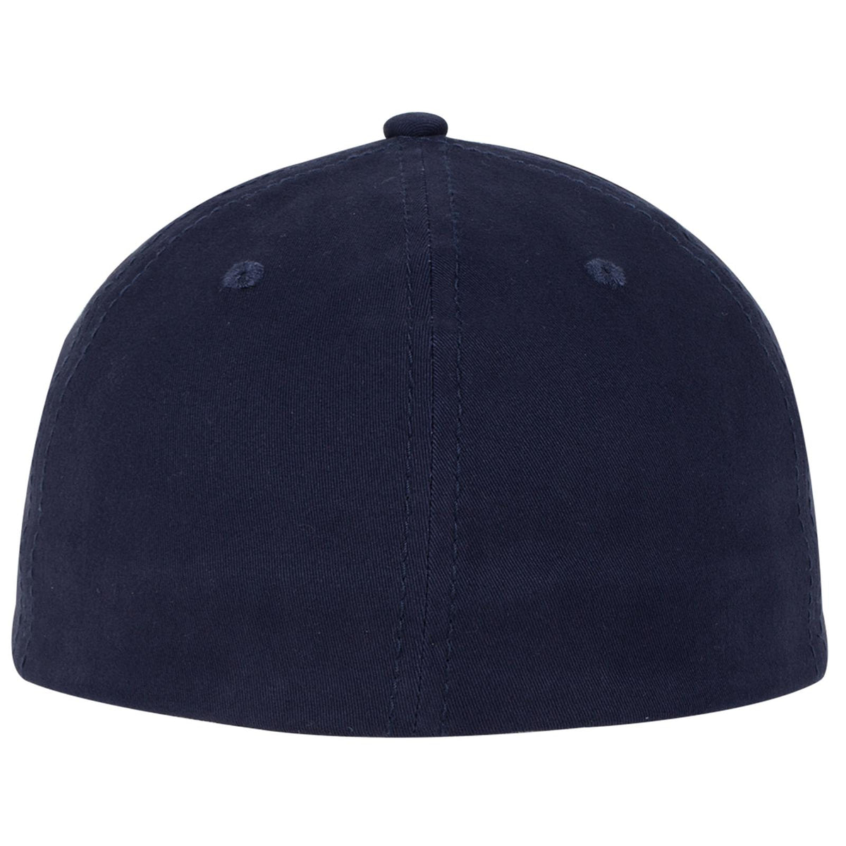 Rear View of 004 - Navy OTTO CAP "OTTO FLEX" Fitted 6 Panel Slim Fit Low Profile Baseball Cap