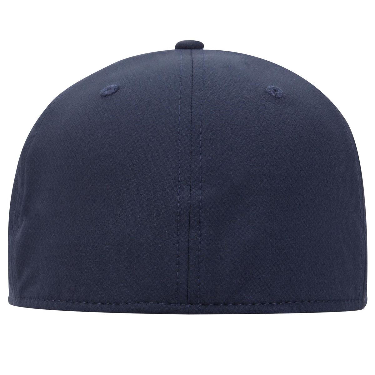 Rear View of 004 - Navy OTTO CAP "OTTO FLEX" Fitted UPF 50+ 6 Panel Low Profile Baseball Cap