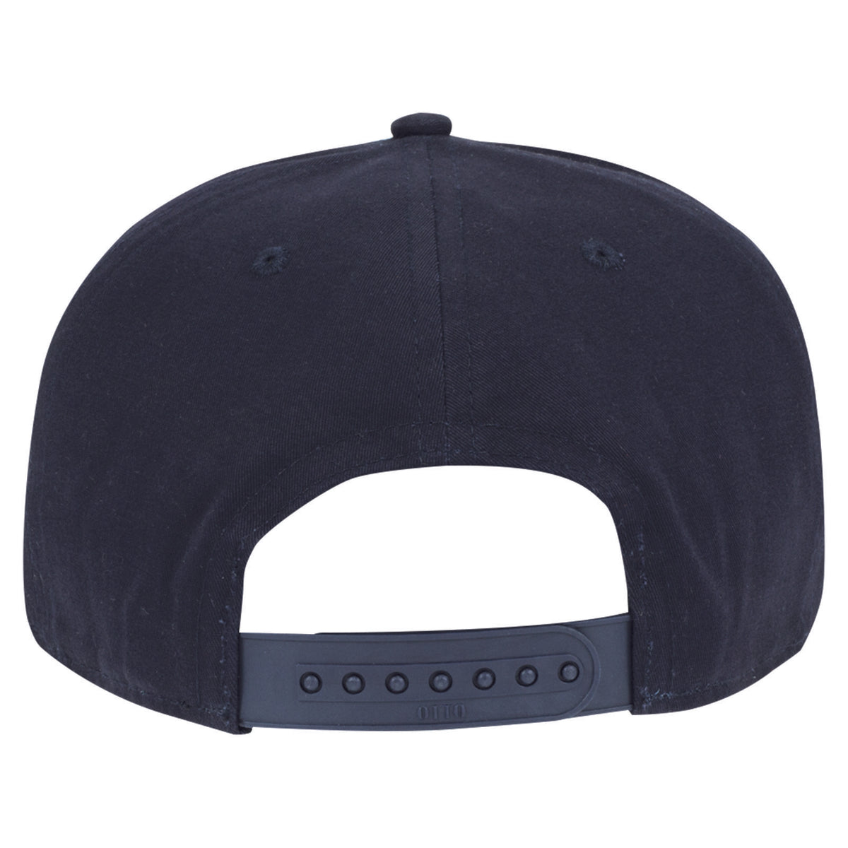 Rear View of 004 - Navy OTTO CAP "OTTO SNAP" 6 Panel Mid Profile Snapback Hat
