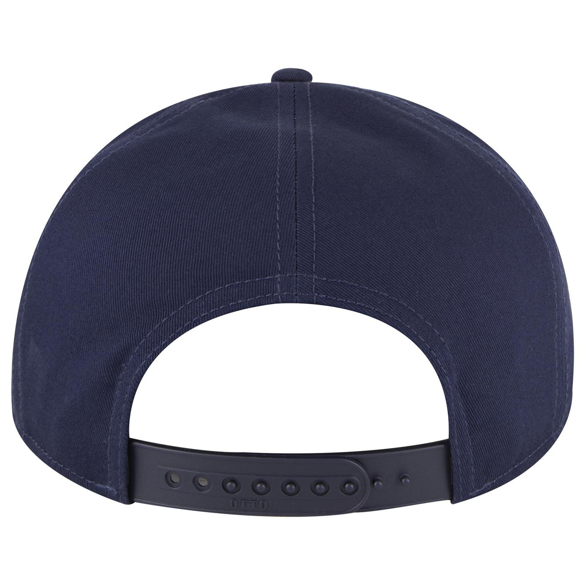 Rear View of 004 - Navy OTTO CAP "OTTO SNAP" 7 Panel Pro Style Snapback Hat