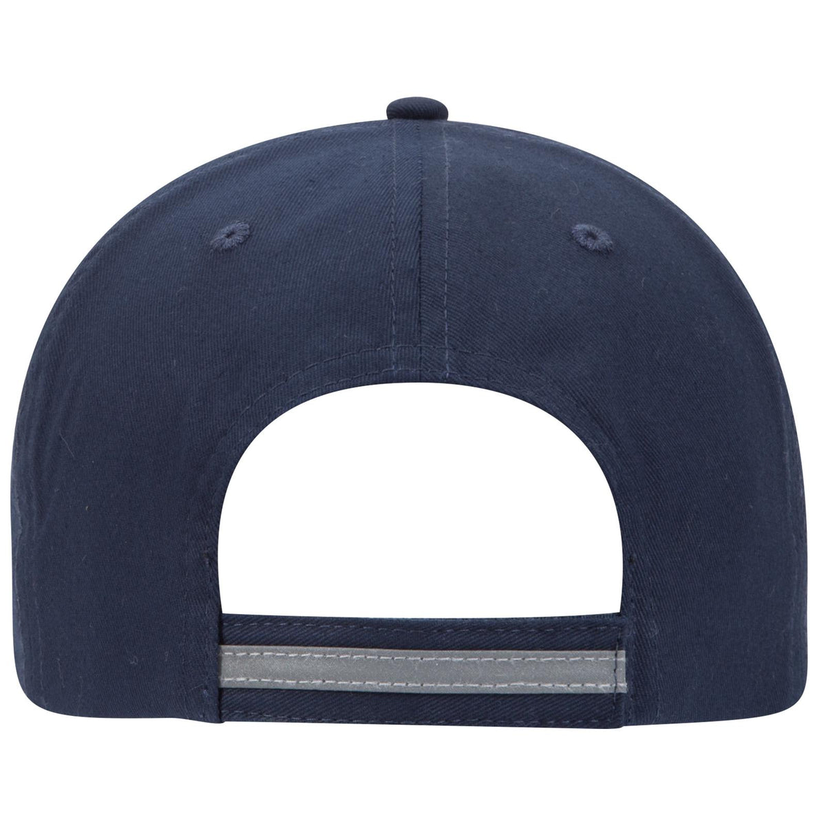 Rear View of 004 - Navy OTTO CAP Reflective 6 Panel Low Profile Baseball Cap