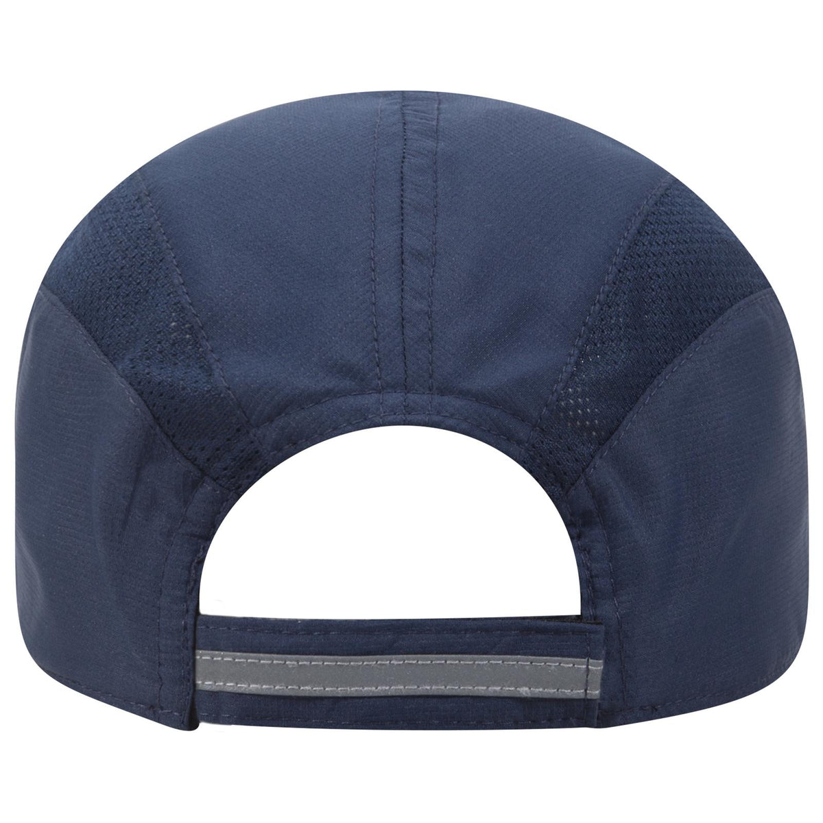Rear View of 004 - Navy OTTO CAP Reflective 6 Panel Running Cap
