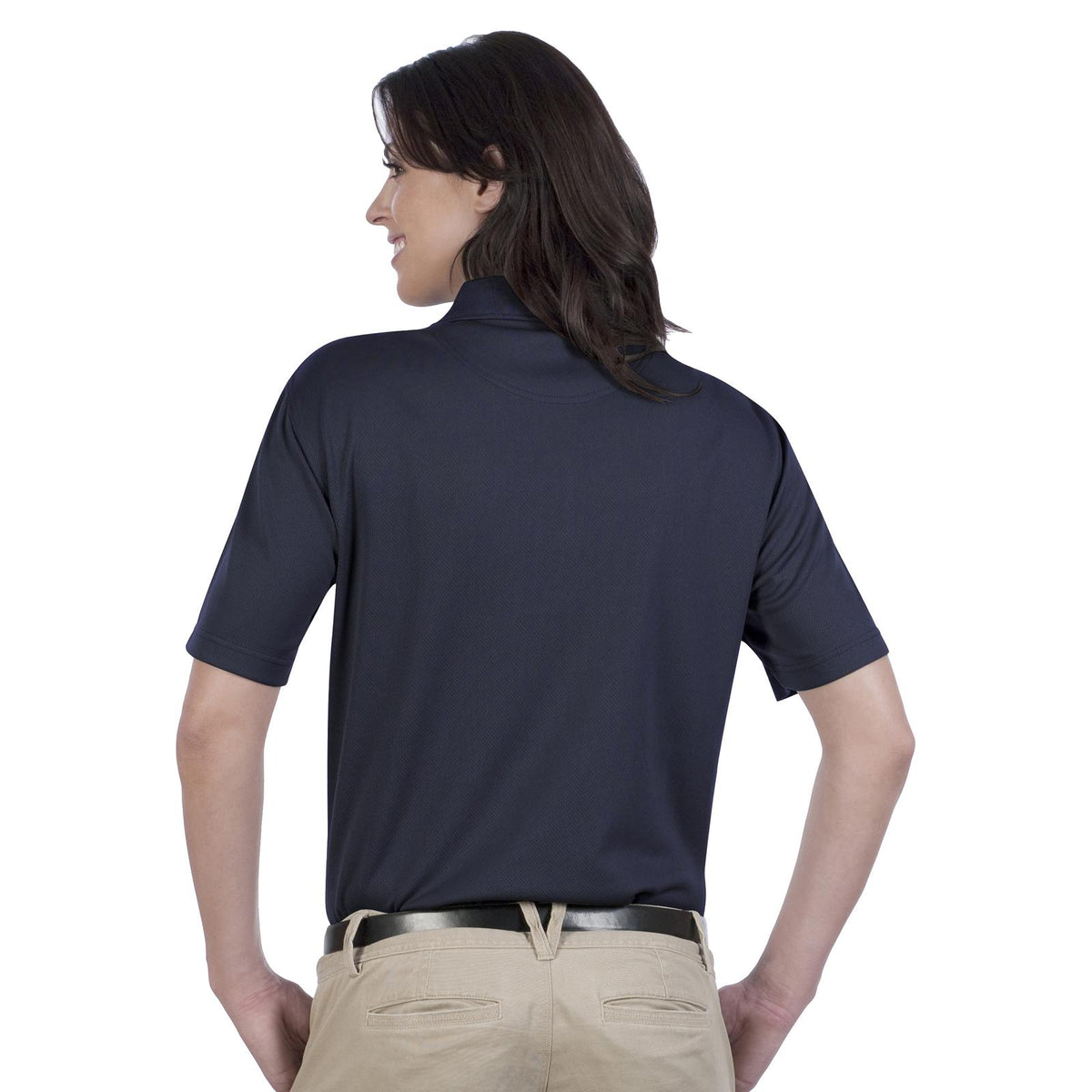 Rear View of 004 - Navy OTTO Ladies' Performance Sport Shirt