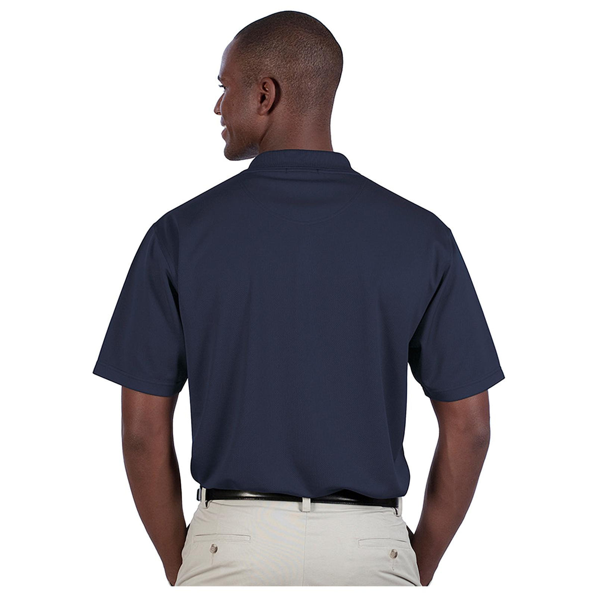 Rear View of 004 - Navy OTTO Men's Performance Sport Shirt
