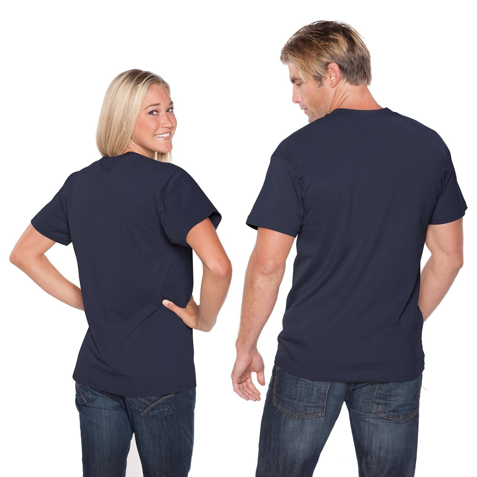 Front View of 004 - Navy OTTO Unisex Heavyweight Comfy Tee T-Shirt