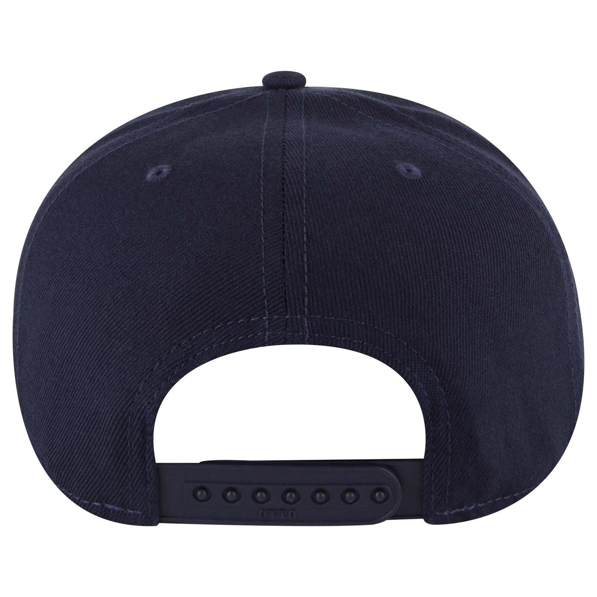 Rear View of 004A - Navy OTTO CAP "OTTO SNAP" 6 Panel Pro Style Snapback Hat