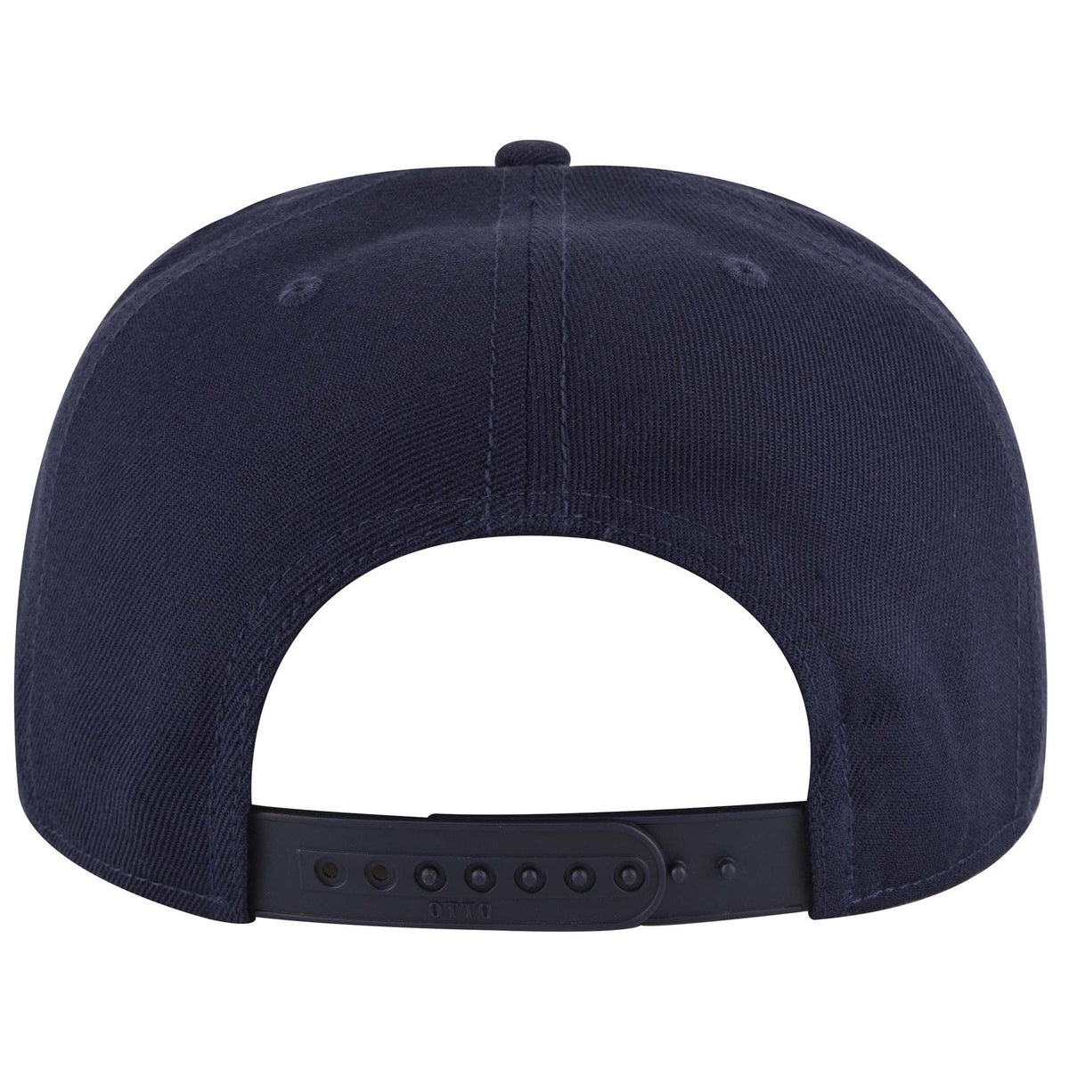 Rear View of 004B - Nvy OTTO CAP "OTTO SNAP" 6 Panel Pro Style Snapback Hat