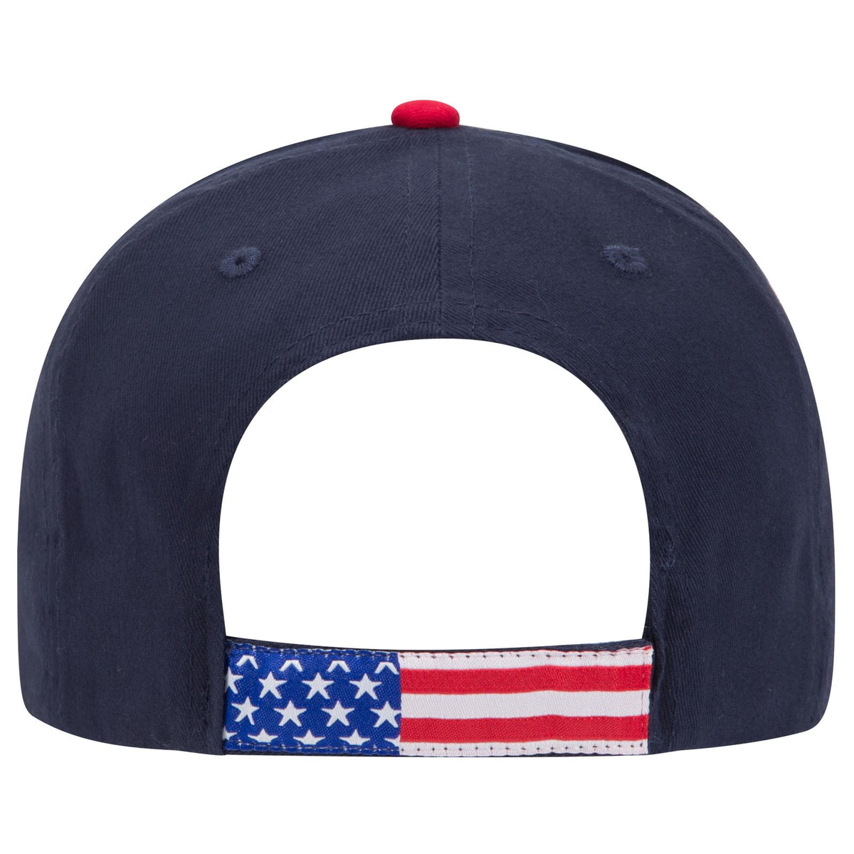 Rear View of 004C - Navy OTTO CAP 6 Panel Low Profile Baseball Cap