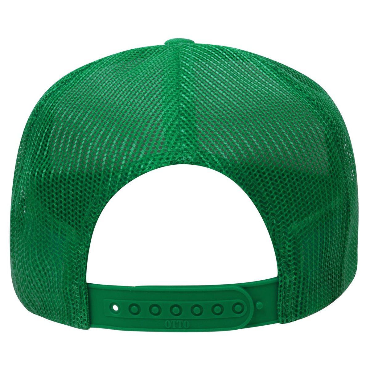 Rear View of 005 - Kelly OTTO CAP 5 Panel High Crown Mesh Back Trucker Hat
