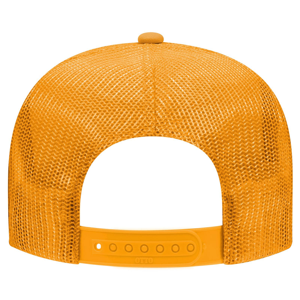 Rear View of 006 - Gold OTTO CAP 5 Panel High Crown Mesh Back Trucker Hat