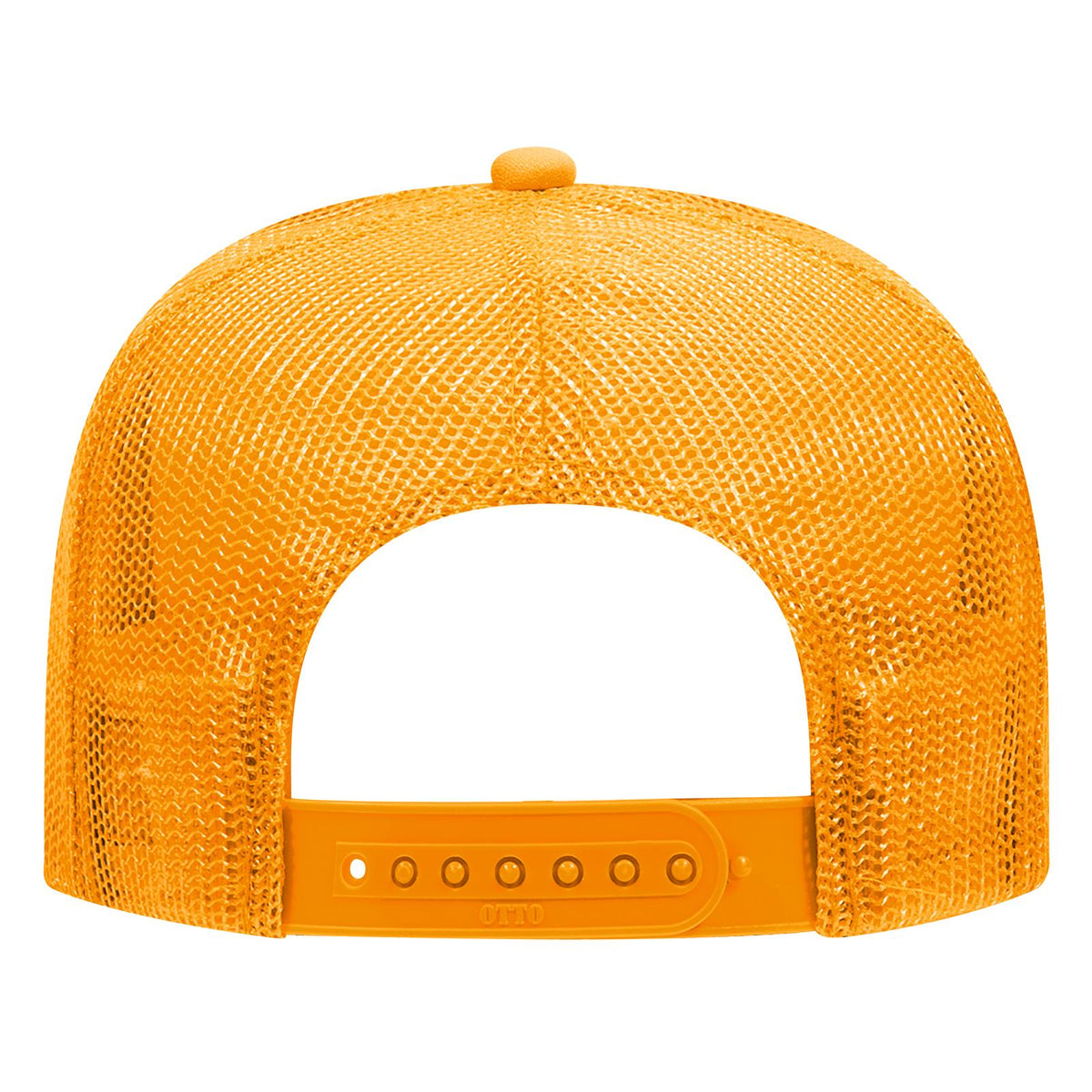 Rear View of 006 - Gold OTTO CAP 5 Panel Mid Profile Mesh Back Trucker Hat