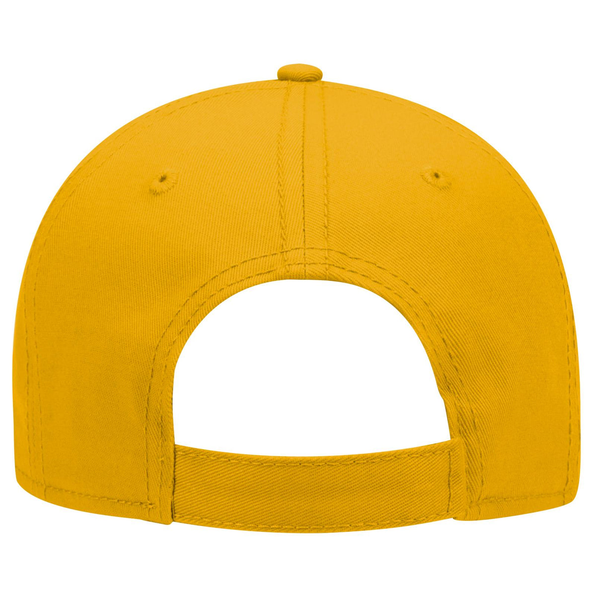 Rear View of 006 - Gold OTTO CAP 6 Panel Low Profile Baseball Cap