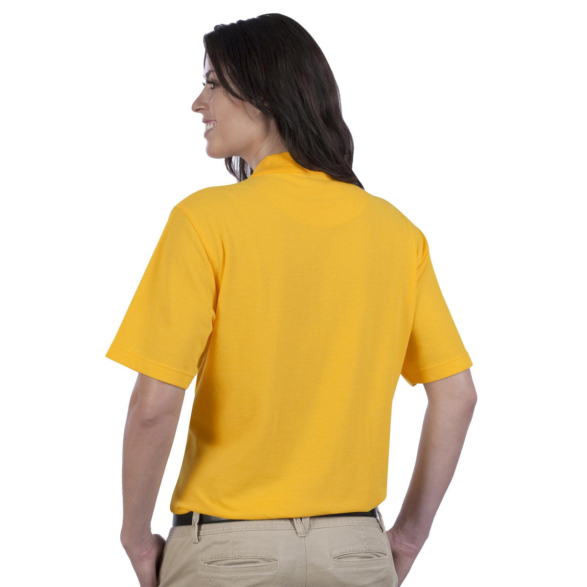 Rear View of 006 - Gold OTTO Ladies' Comfortable Sport Shirt