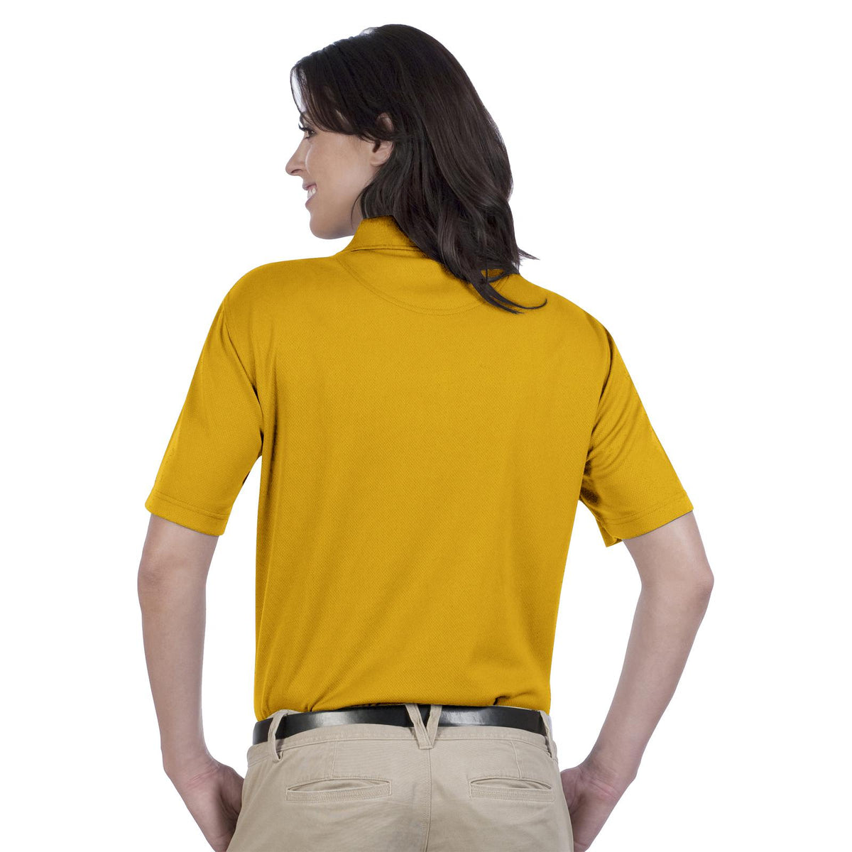 Rear View of 006 - Gold OTTO Ladies' Performance Sport Shirt