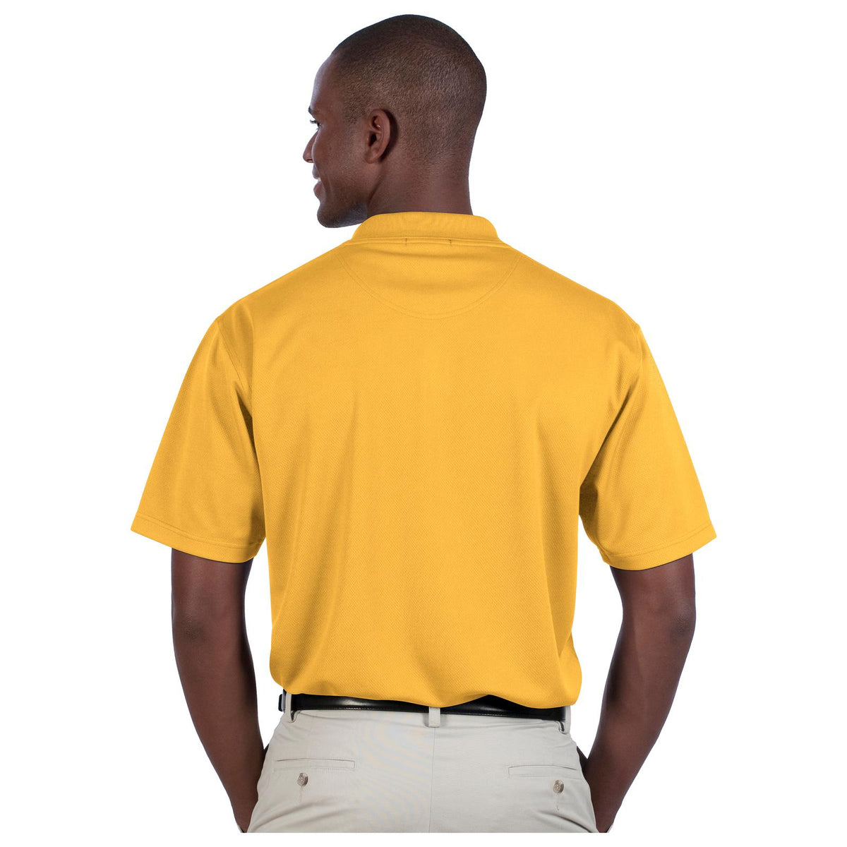 Rear View of 006 - Gold OTTO Men's Performance Sport Shirt