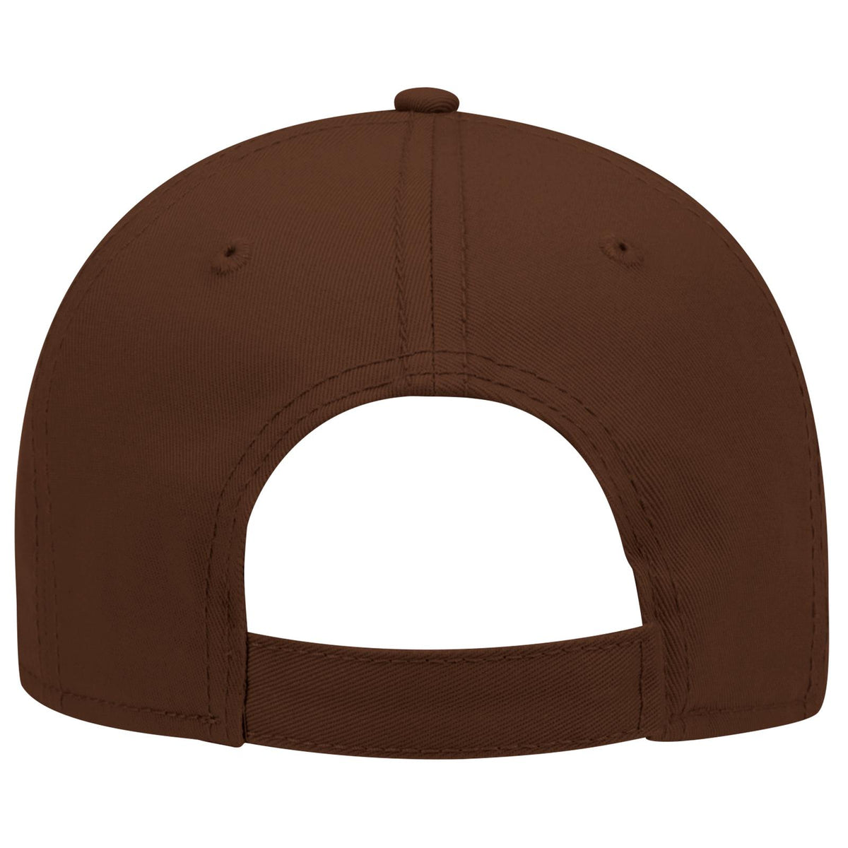 Rear View of 007 - Brown OTTO CAP 6 Panel Low Profile Baseball Cap
