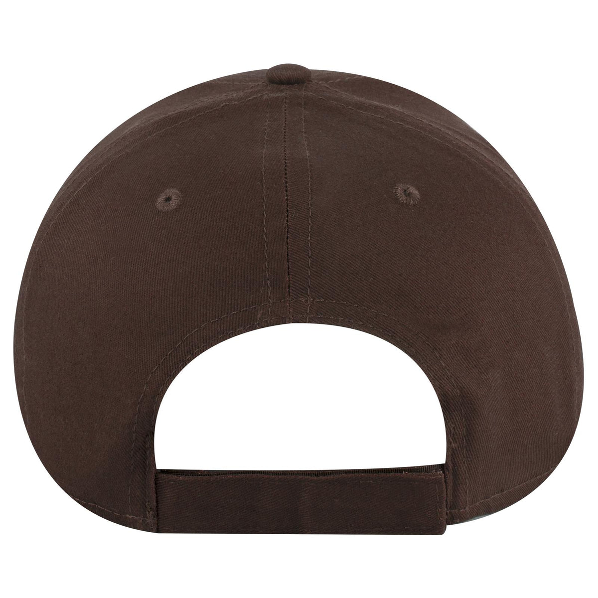 Rear View of 007 - Brown OTTO CAP 6 Panel Low Profile Baseball Cap