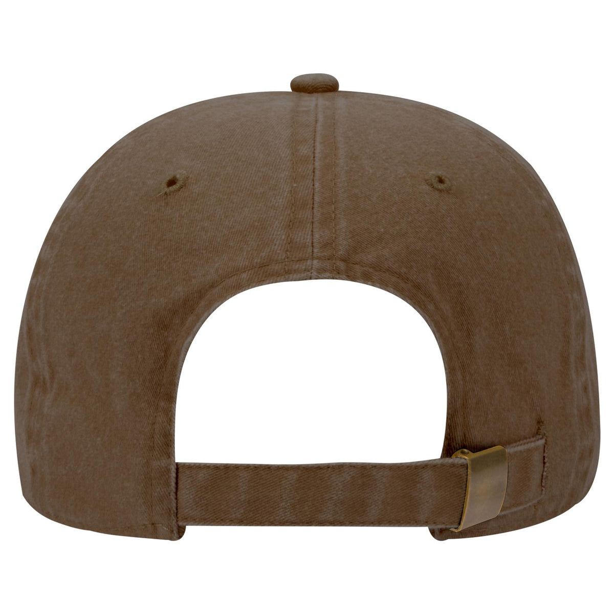 Rear View of 007 - Brown OTTO CAP 6 Panel Low Profile Dad Hat