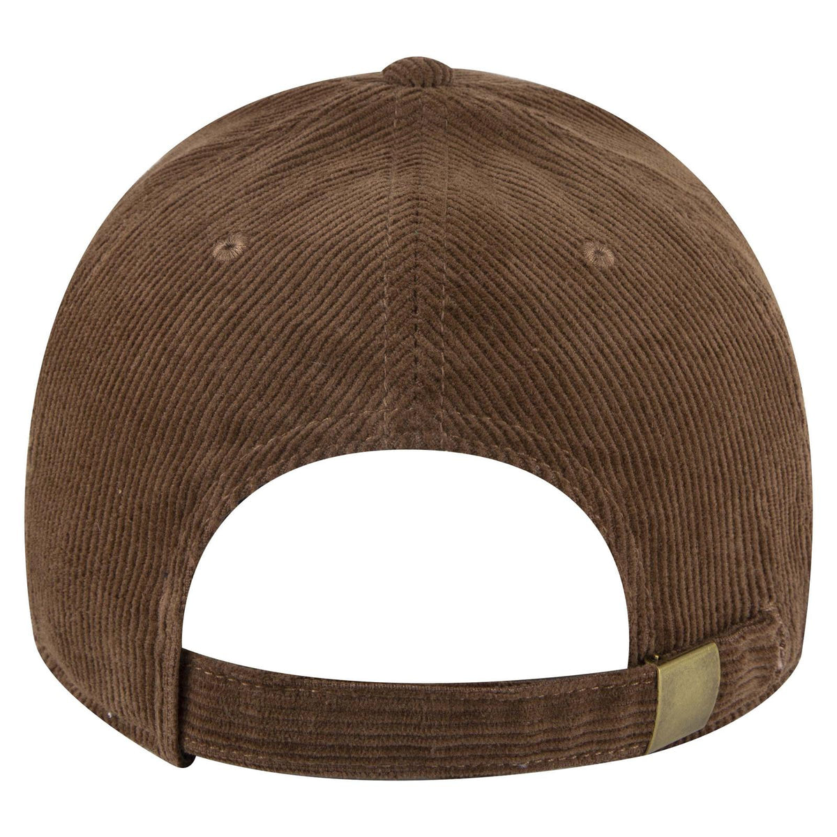 Rear View of 007B - Brown OTTO CAP 6 Panel Low Profile Baseball Cap