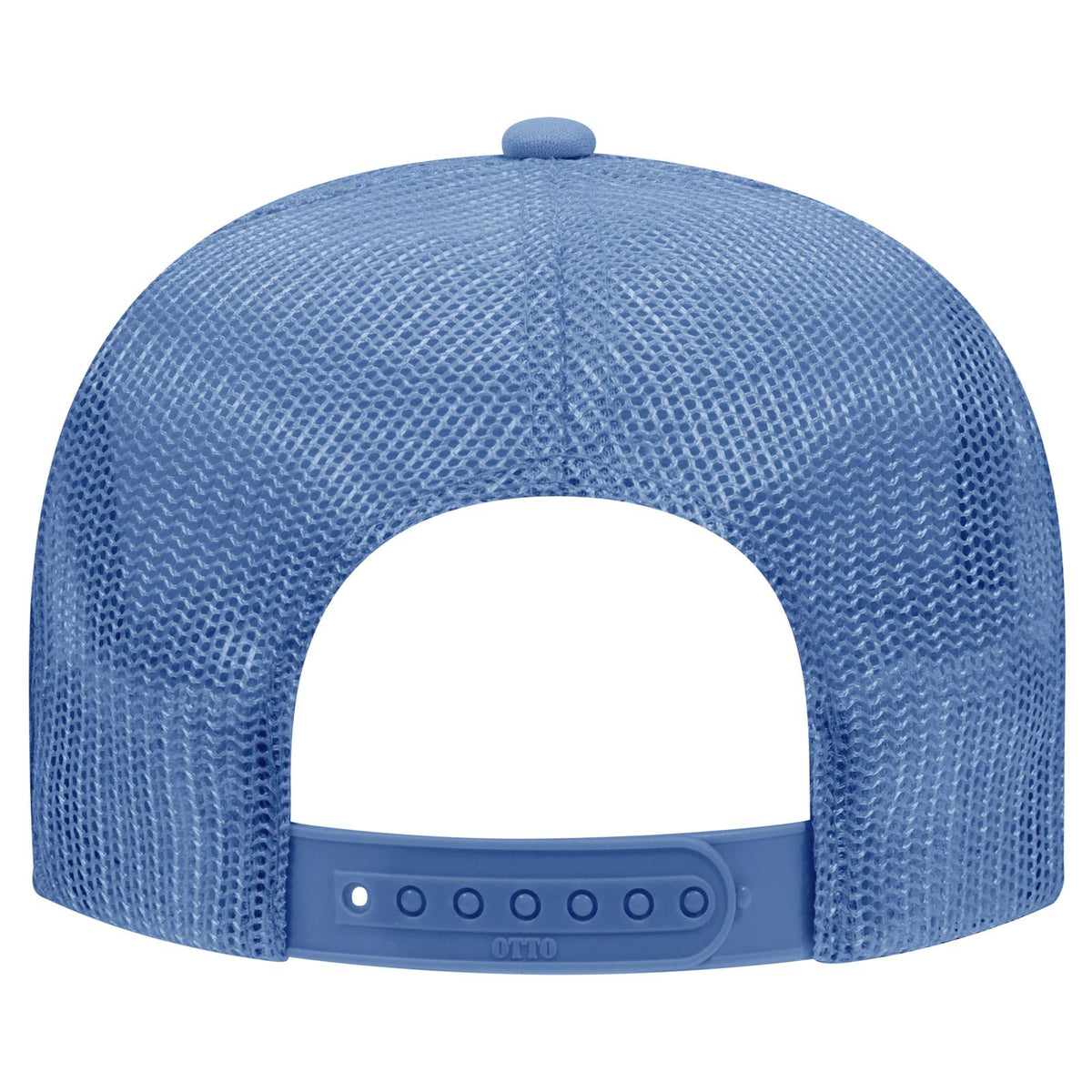Rear View of 008 - Col. Blue OTTO CAP 5 Panel High Crown Mesh Back Trucker Hat