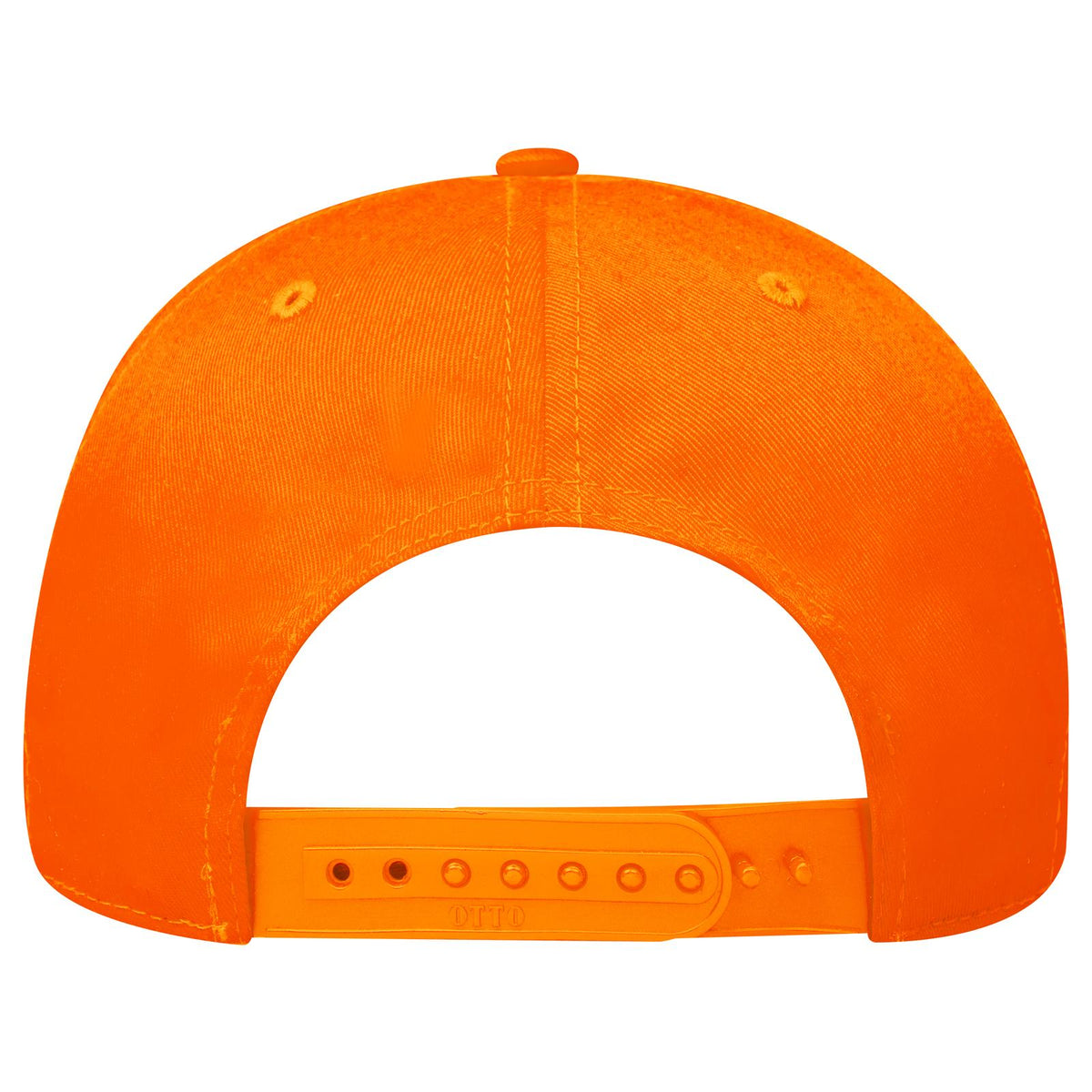 Rear View of 009 - N. Orange OTTO CAP 6 Panel Mid Profile Baseball Cap