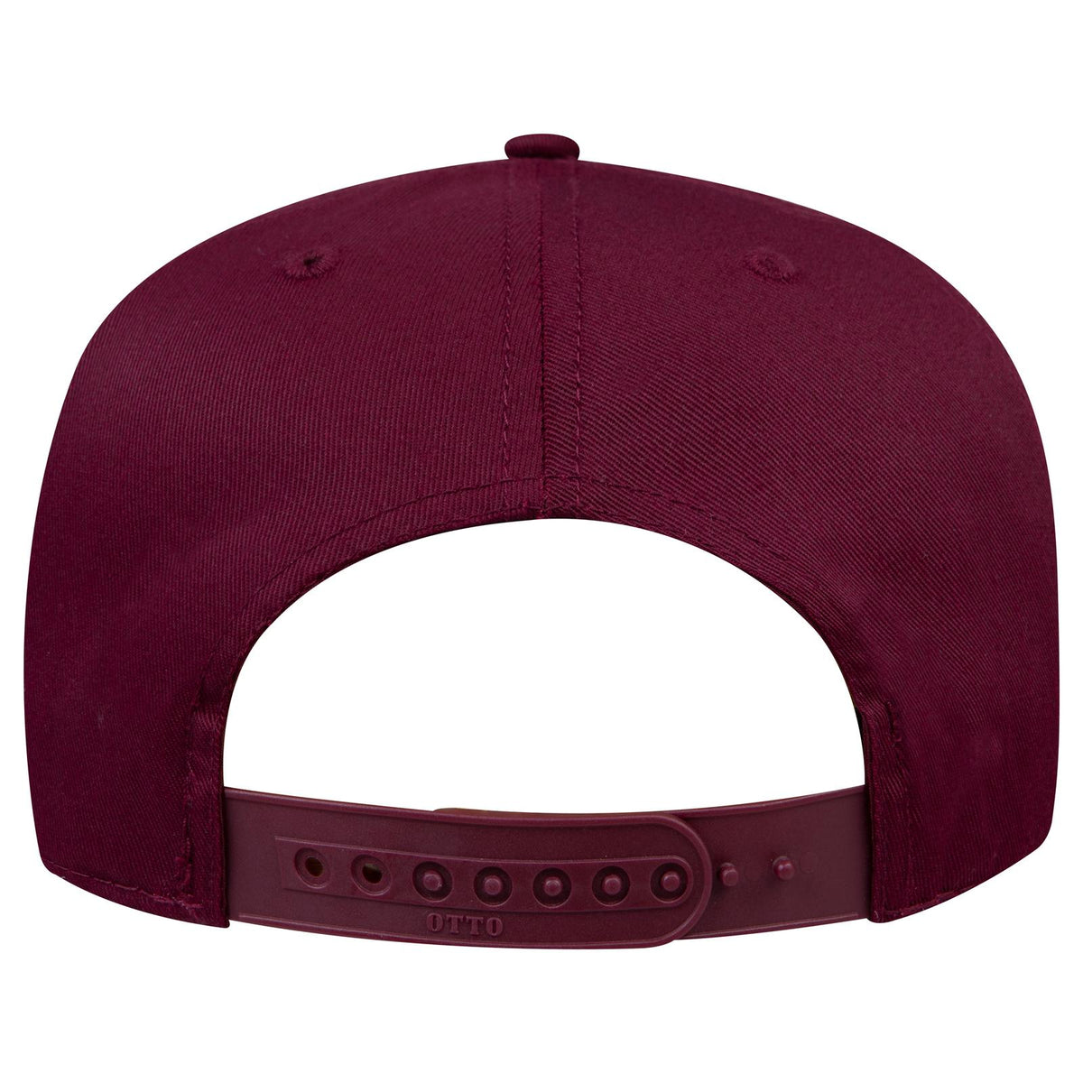 Rear View of 010 - Maroon OTTO CAP 5 Panel Mid Profile Baseball Cap