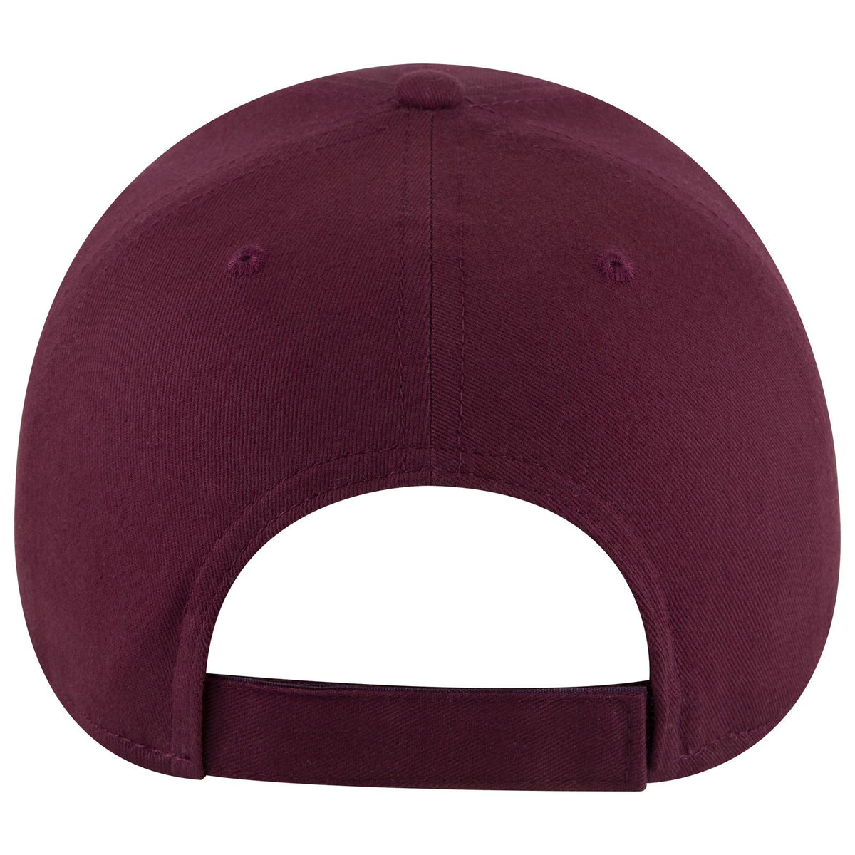 Rear View of 010 - Maroon OTTO CAP 6 Panel Low Profile Baseball Cap