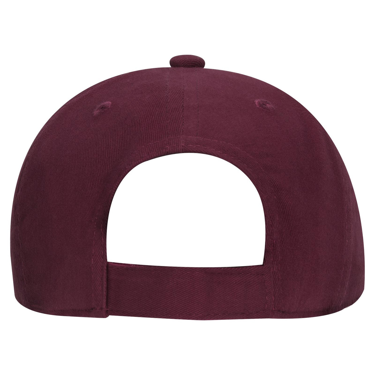 Rear View of 010 - Maroon OTTO CAP 6 Panel Low Profile Baseball Cap