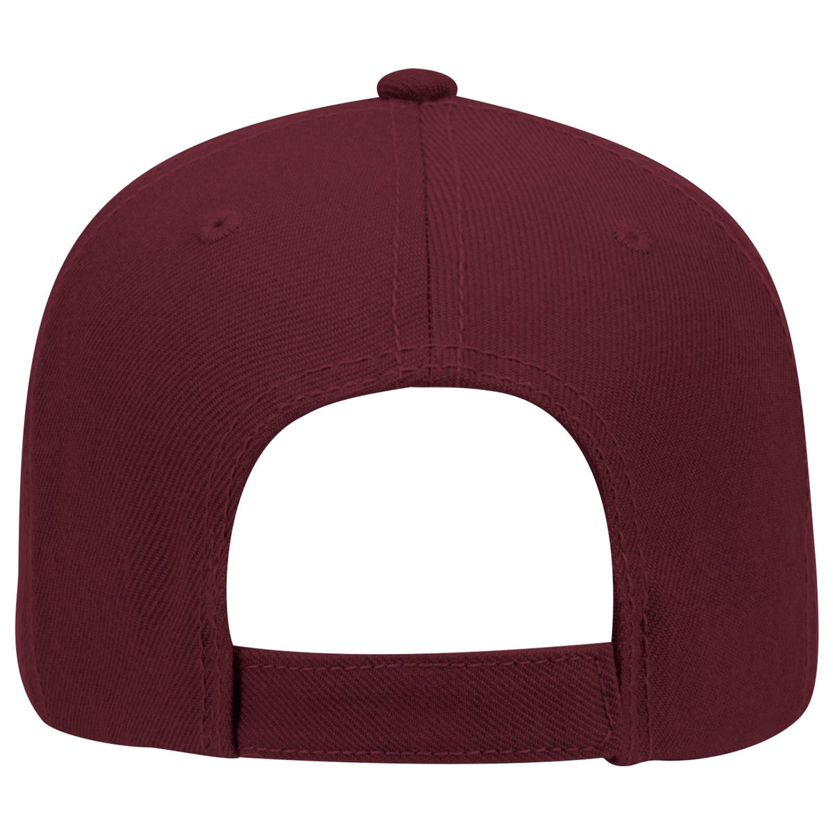Rear View of 010 - Maroon OTTO CAP 6 Panel Low Profile Baseball Cap