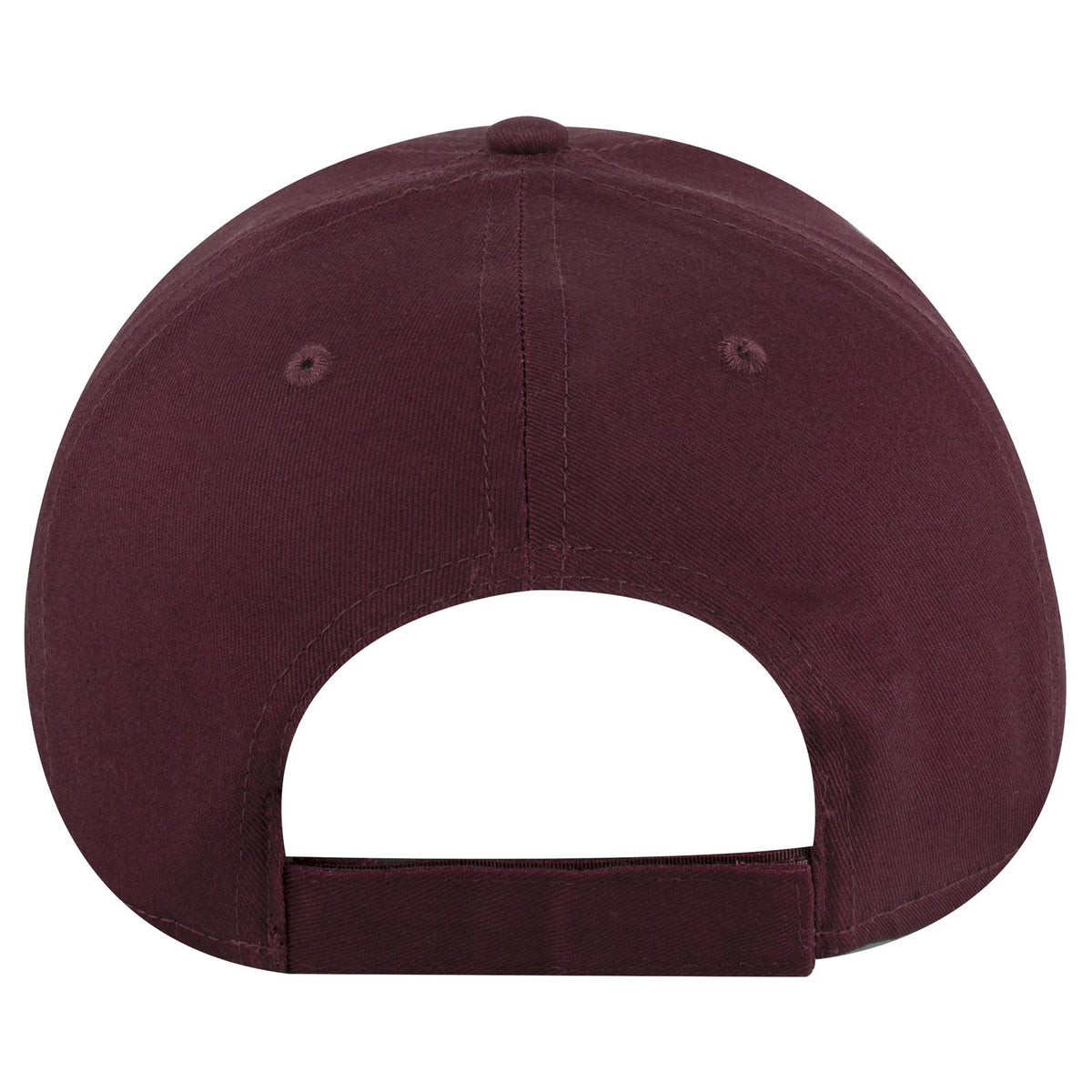 Rear View of 010 - Maroon OTTO CAP 6 Panel Low Profile Baseball Cap