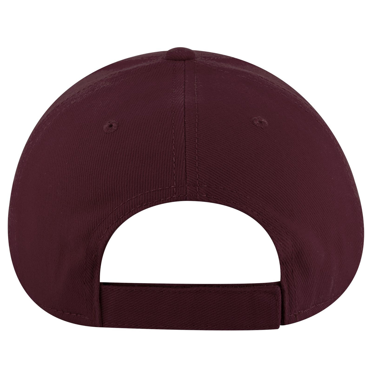 Rear View of 010 - Maroon OTTO CAP 6 Panel Low Profile Baseball Cap