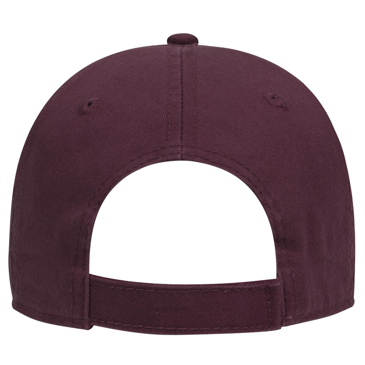 Rear View of 010 - Maroon OTTO CAP 6 Panel Low Profile Dad Hat